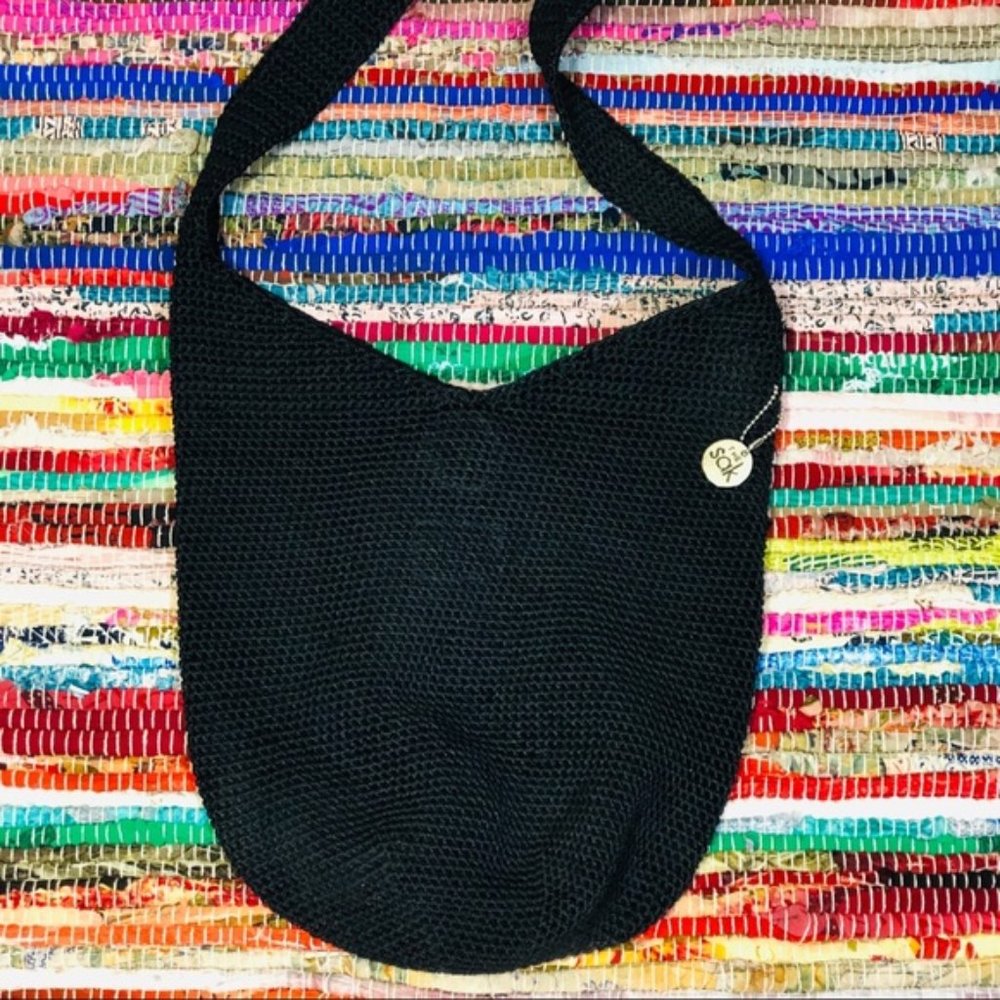 The Sak Macrame Purse Cream Hobo Bag